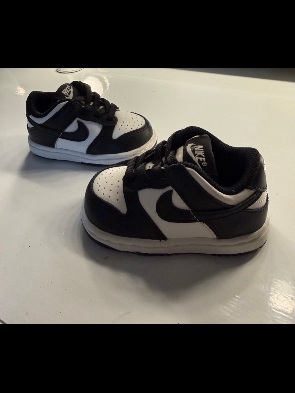 Nike Kids Black and White Low-Top Sneakers